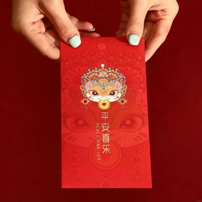 6Pcs Redness Envelopes for Spring Festival Cartoon Chinese Zodiacs Money Packets