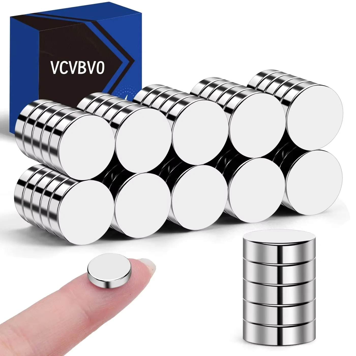 Refrigerator Magnets 50Pcs, 10x3mm Tiny Round Disc Small Whiteboard Magnets for Crafts, DIY, Office, Dry Erase Board,3D Printing