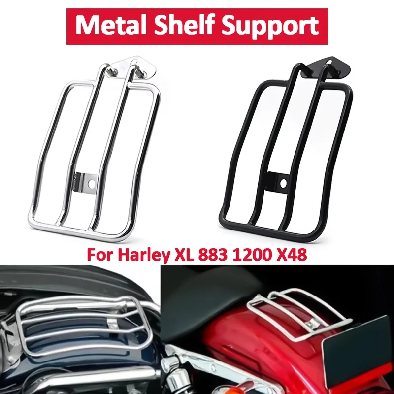 

Motorcycle Rear Seat Single Saddle Bag Mounting Metal Frame Bracket for Harley XL 883 1200X48, Harley Traveler Luggage Rack