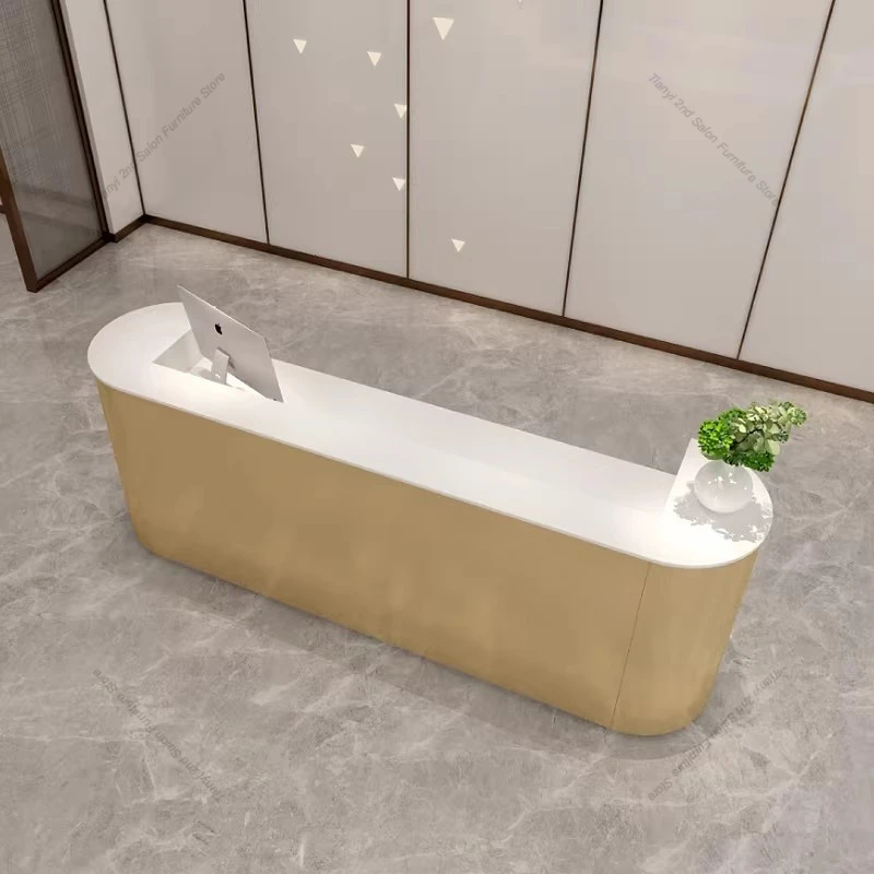 

Элитная барная стойка из нержавеющей стали в скандинавском стиле, минималистичная стойка ресепшн для салона красоты, офисная мебель Pulpitos FYRD