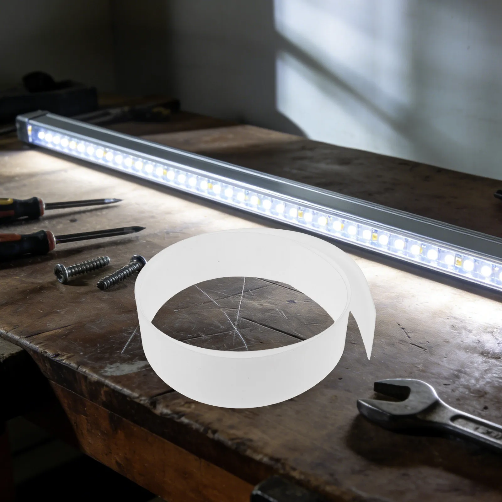 Immagine 7: Foglio Diffusore Luminoso LED Flessibile, Spessore 0,8mm, 122x6cm, Pellicola Diffusore Ottica per Retroilluminazione di Armadi
