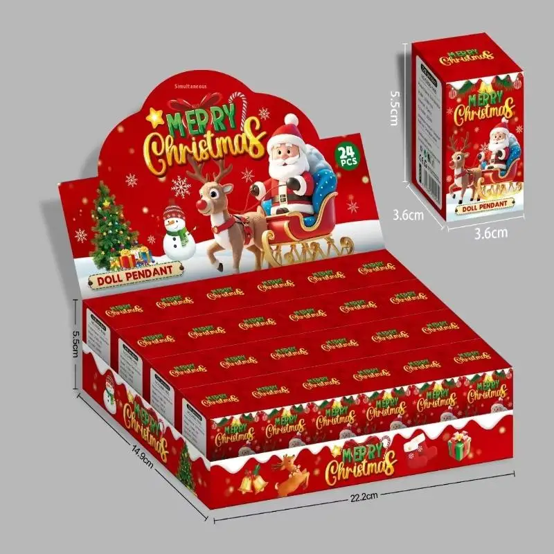24 قطعة من حلقات المفاتيح لحفلات عيد الميلاد تحت عنوان صندوق المفاجآت مناسب كهدية حفلة عيد الميلاد أفضل لعيد الميلاد لجميع الأعمار