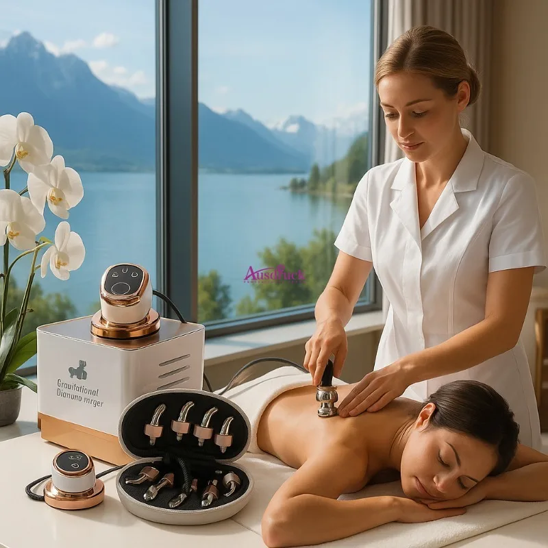 Urządzenie do masażu 2 w 1 EMS RF Golden Finger z mikroprądami i podciśnieniem do liftingu, ujędrniania skóry i redukcji zmarszczek