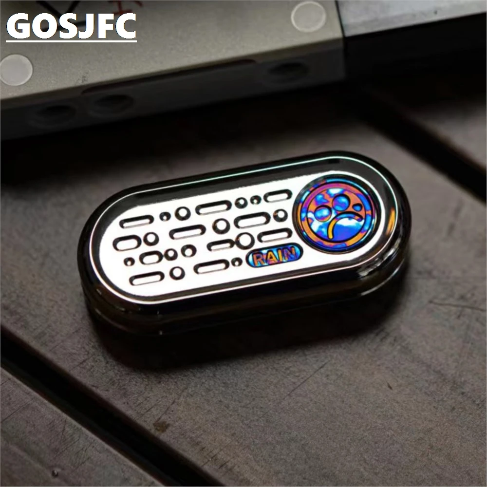 Dz topbチタンブループッシュスライダー、オフィスガジェット、ストレス解消おもちゃ