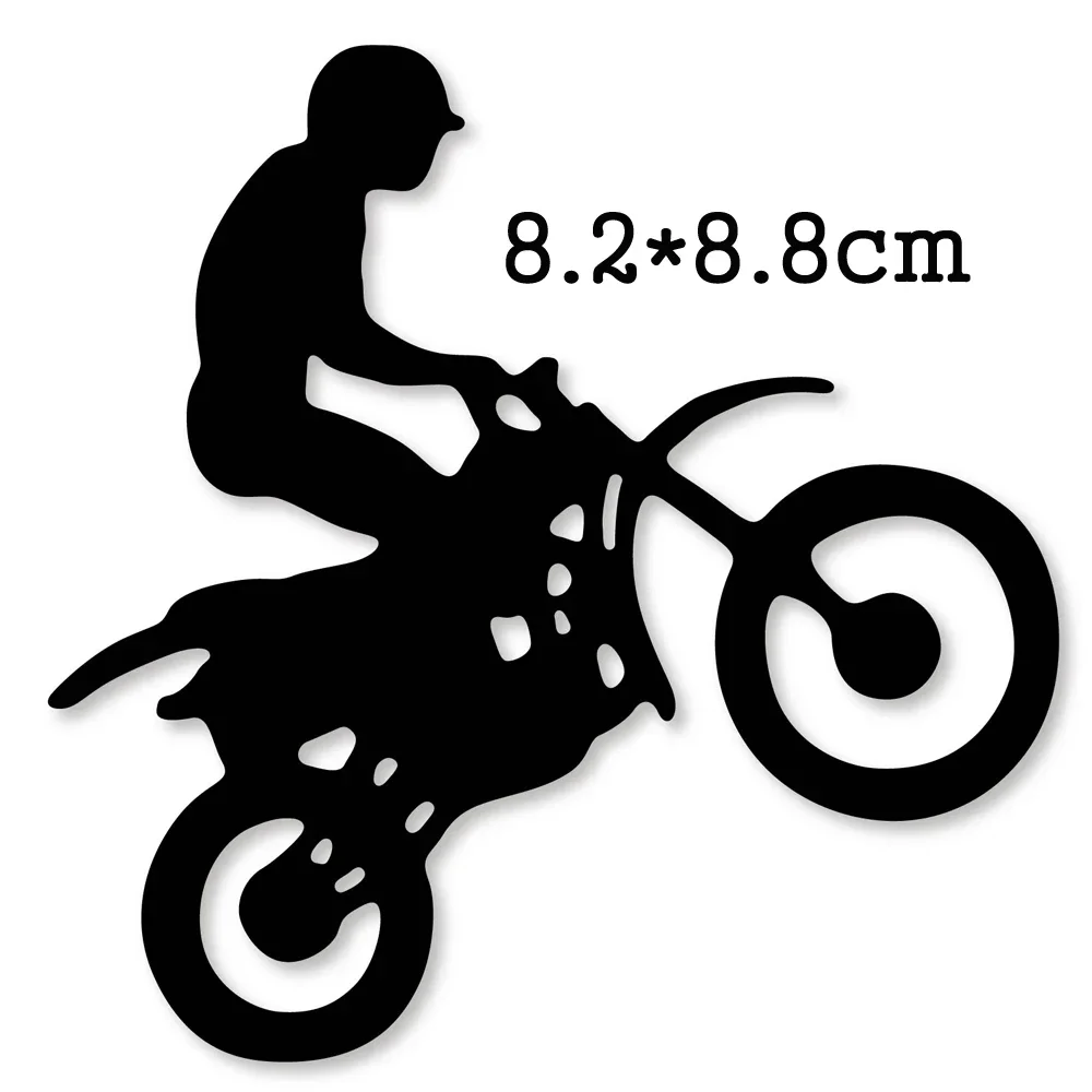 Metal Cutting Dies Men Riding motorcycle 2024 New Crafts Stencil For DIY Scrapbooking Paper/photo Cards Embossing Die