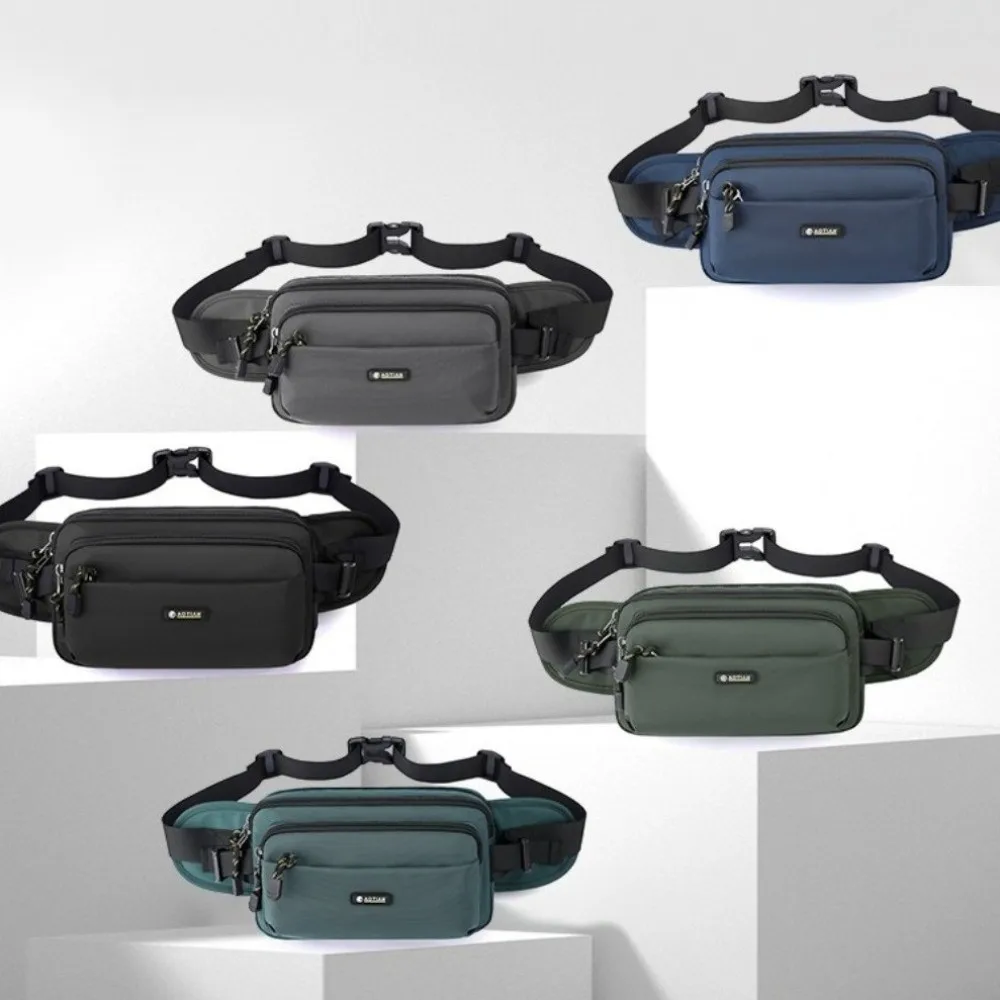 

Прочная многослойная мужская поясная сумка, большая вместительная сумка через плечо с регулируемым ремнем, ткань Оксфорд, сумка через плечо для путешествий на открытом воздухе