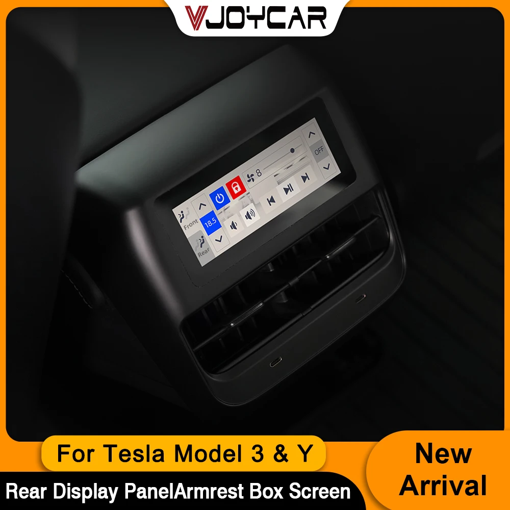 New Arrival Rear Display Panel for Tesla Model 3 Y Armrest Box Air Conditioning Multi-Functional Mini Control Screen