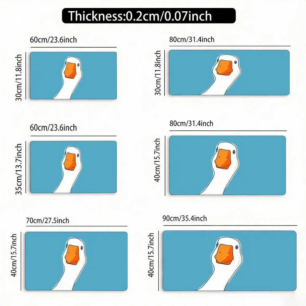 لوحة ماوس Fun Duck XXL مطاطية غير قابلة للانزلاق حصيرة مكتبية كبيرة للكمبيوتر وسادة مكتب لوحة مفاتيح الألعاب تمديد لوحة الماوس حصيرة مكتبية طويلة #5