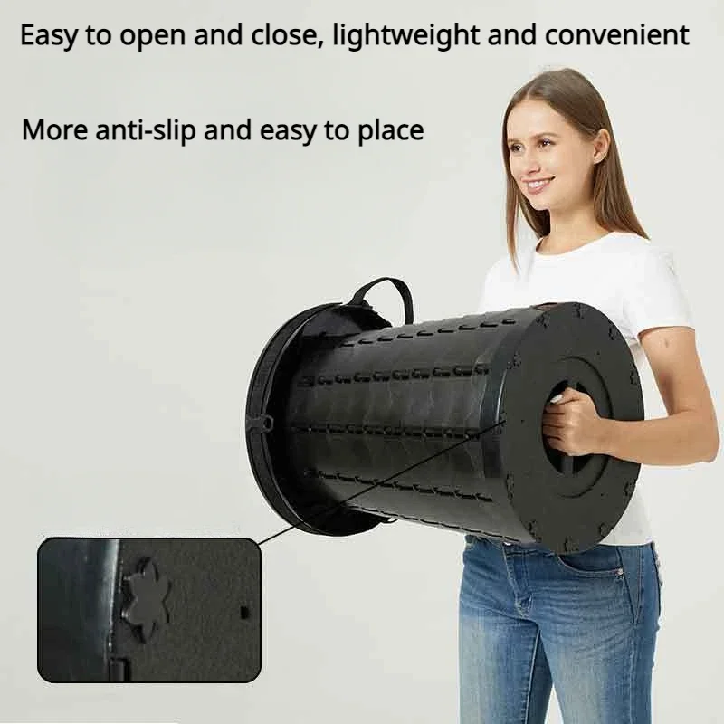 nordic 38cm Large diameter load-bearing folding stool Home storage Ottomans Outdoor camping folding toilet stool Fishing stools image 4