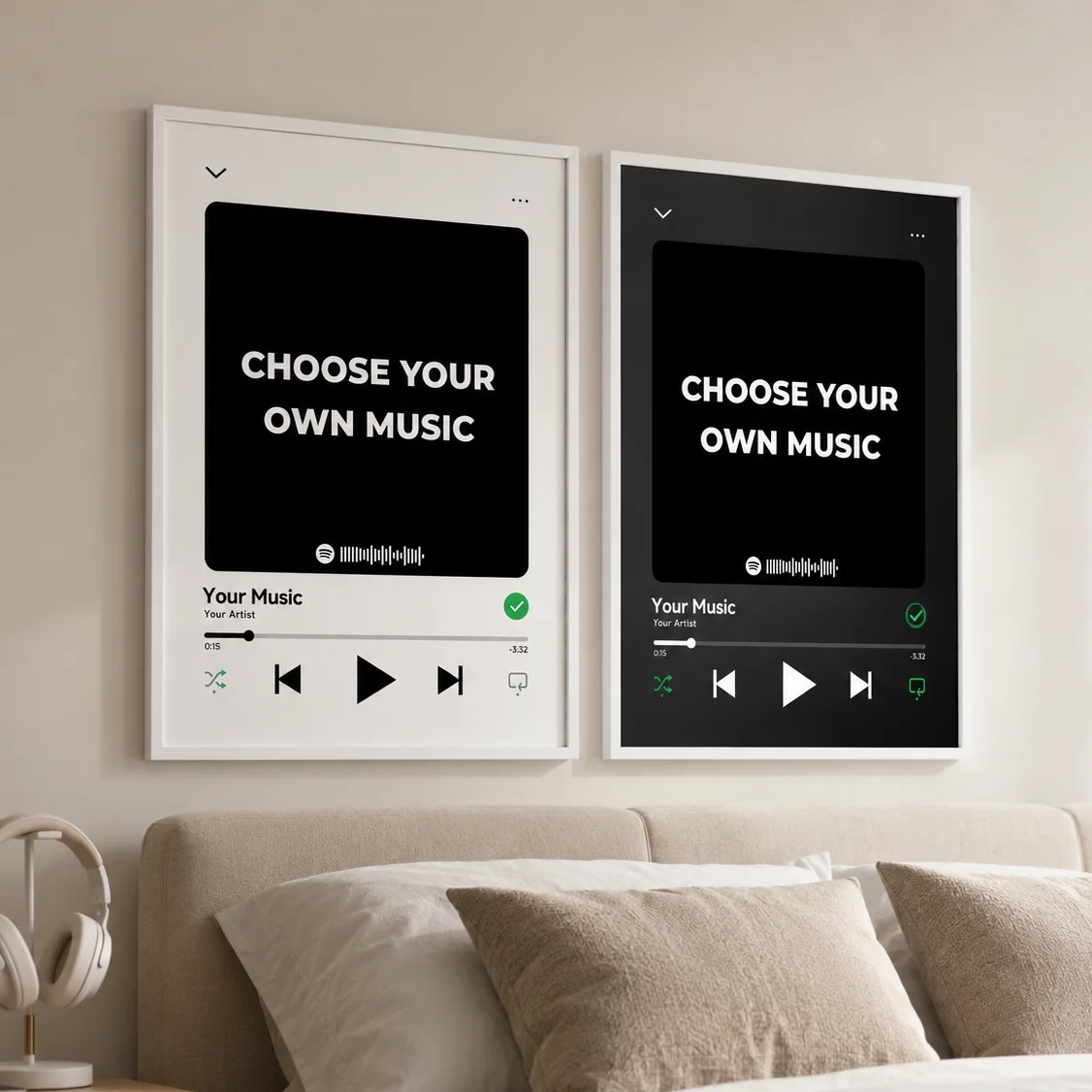1/2PCS Custom Music Poster Music Album Canvas Print Custom Pictures and Lyrics Personalized Music Gift Wall Art Room Decor image 4