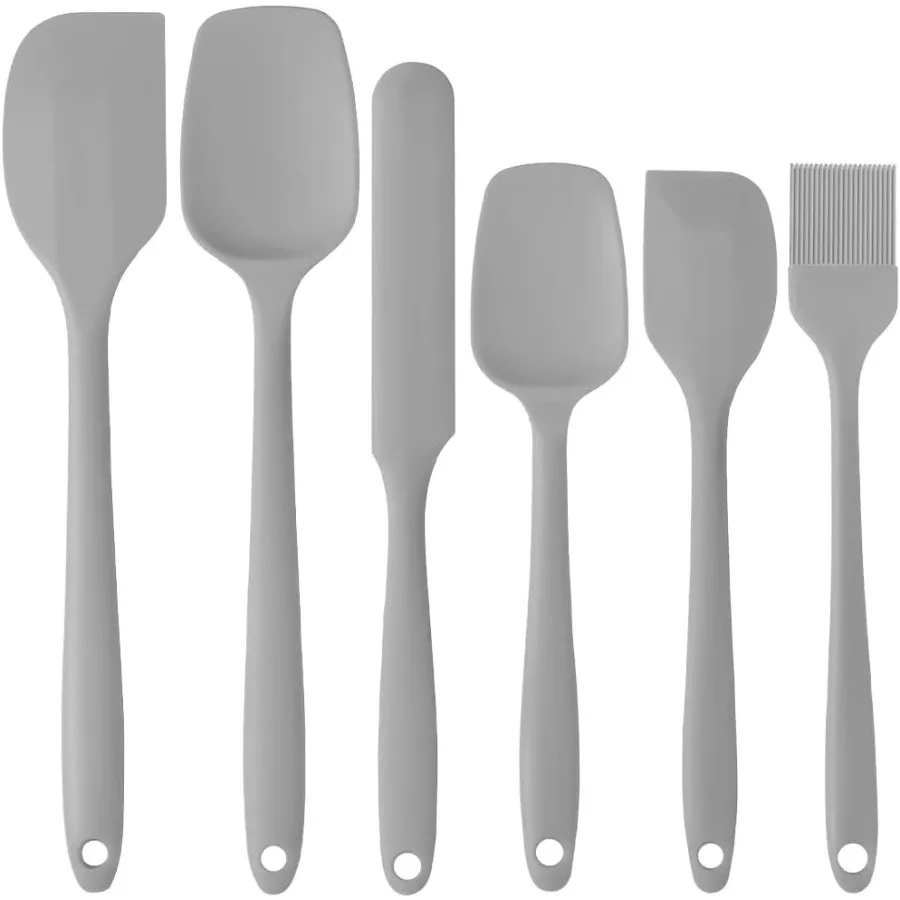 

Food Grade Silicone Rubber Spatula Set for Baking Cooking and Mixing High Heat Resistant Non Stick Dishwasher Safe BPA-Free Mul