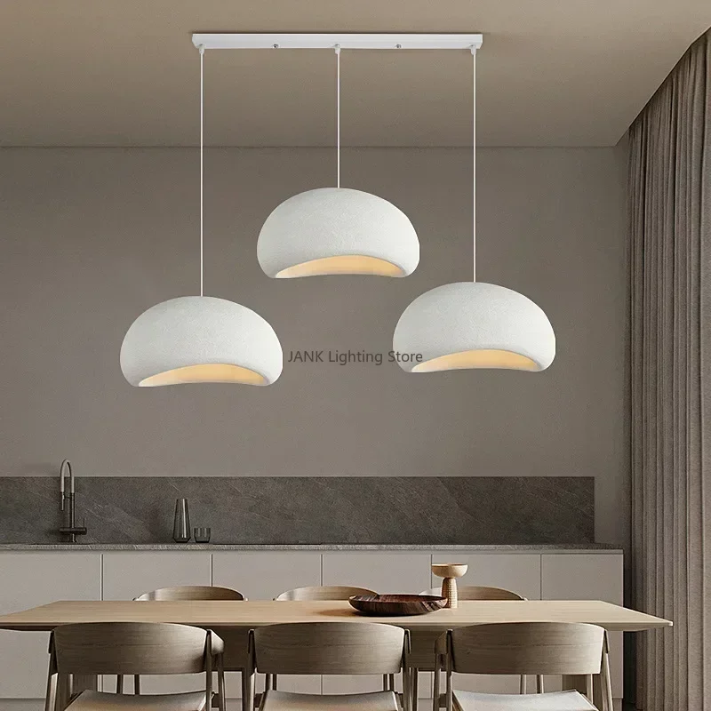 

Wabi Sabi Led White Pendant Lamps For Living Dining Room Loft Decor Hanging Chandelier Combination Art Suspension Luminaire