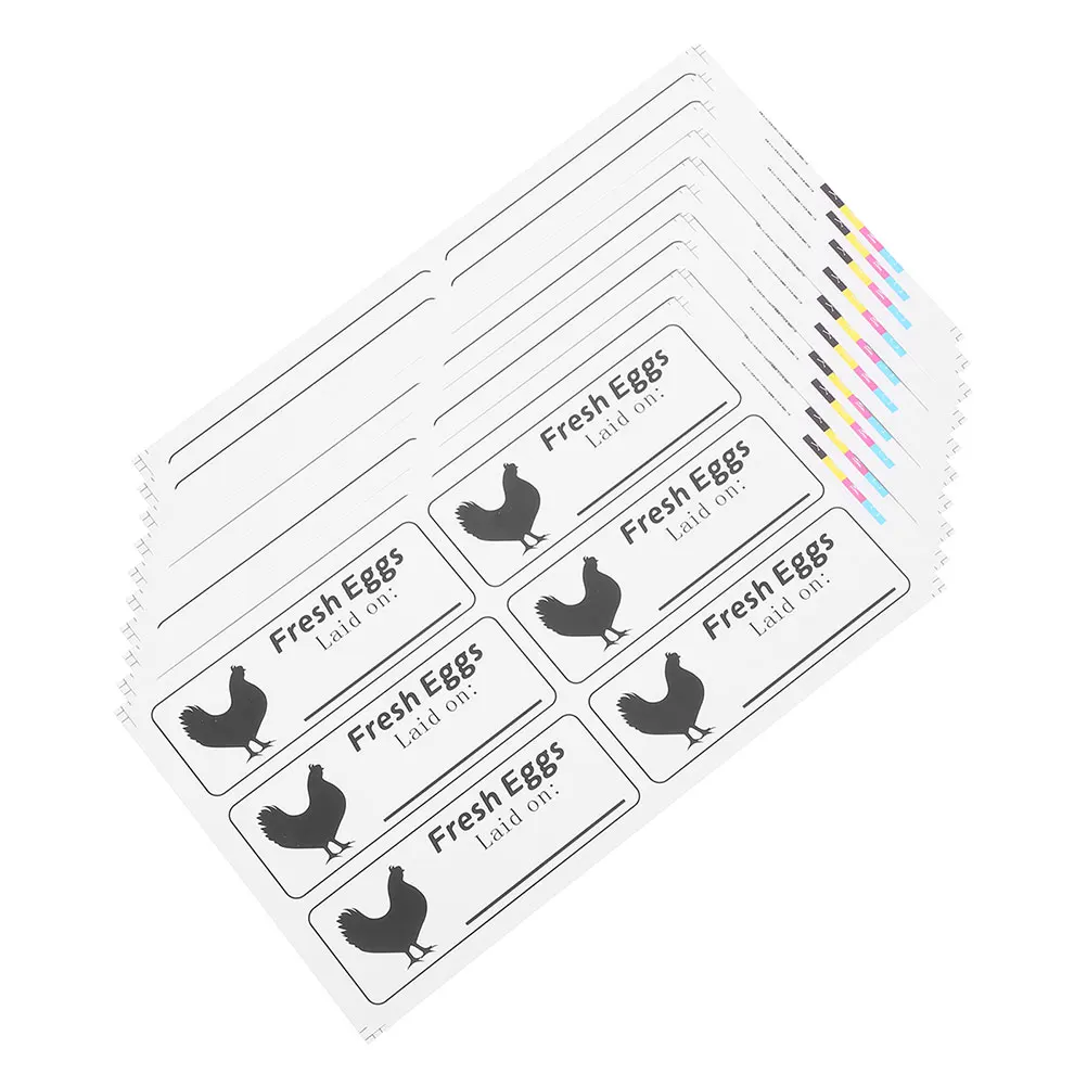 20 Sheets Eggs Carton Date Label Painting Decal Chicken Stamp Labels Care Stickers Dating