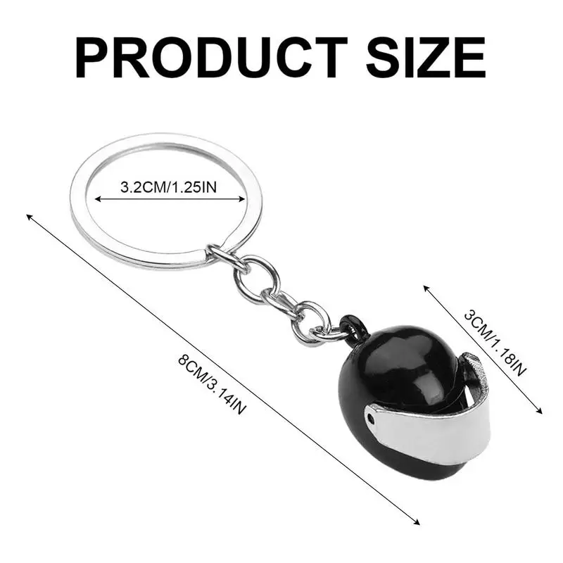 Metal Keychain Creative Helmets Keychain For Auto Decoration Pendant Motorcycle Key Holder Car Key Ring Portable Bag Pendant