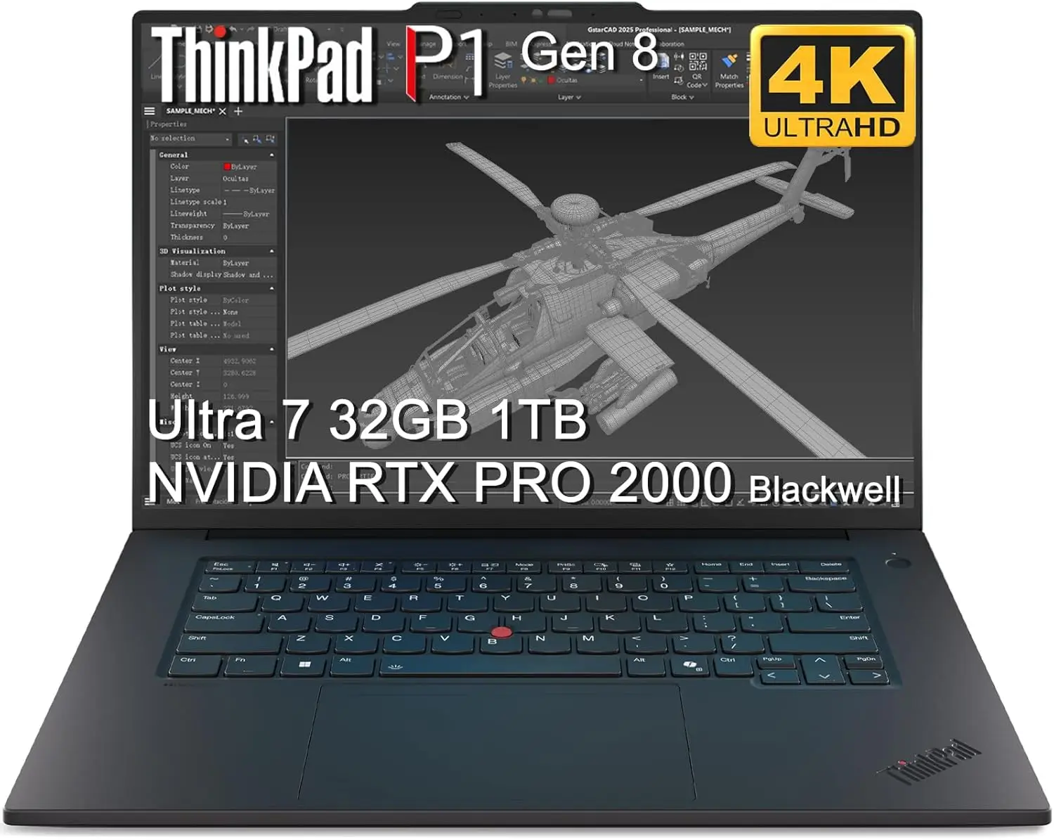 

Ноутбук-рабочая станция Lenovo ThinkPad P1 Gen 8 (32 ГБ DDR5, 1 ТБ SSD) для дизайнеров, инженеров, с поддержкой Thunderbolt 5, Windows 11 Pro