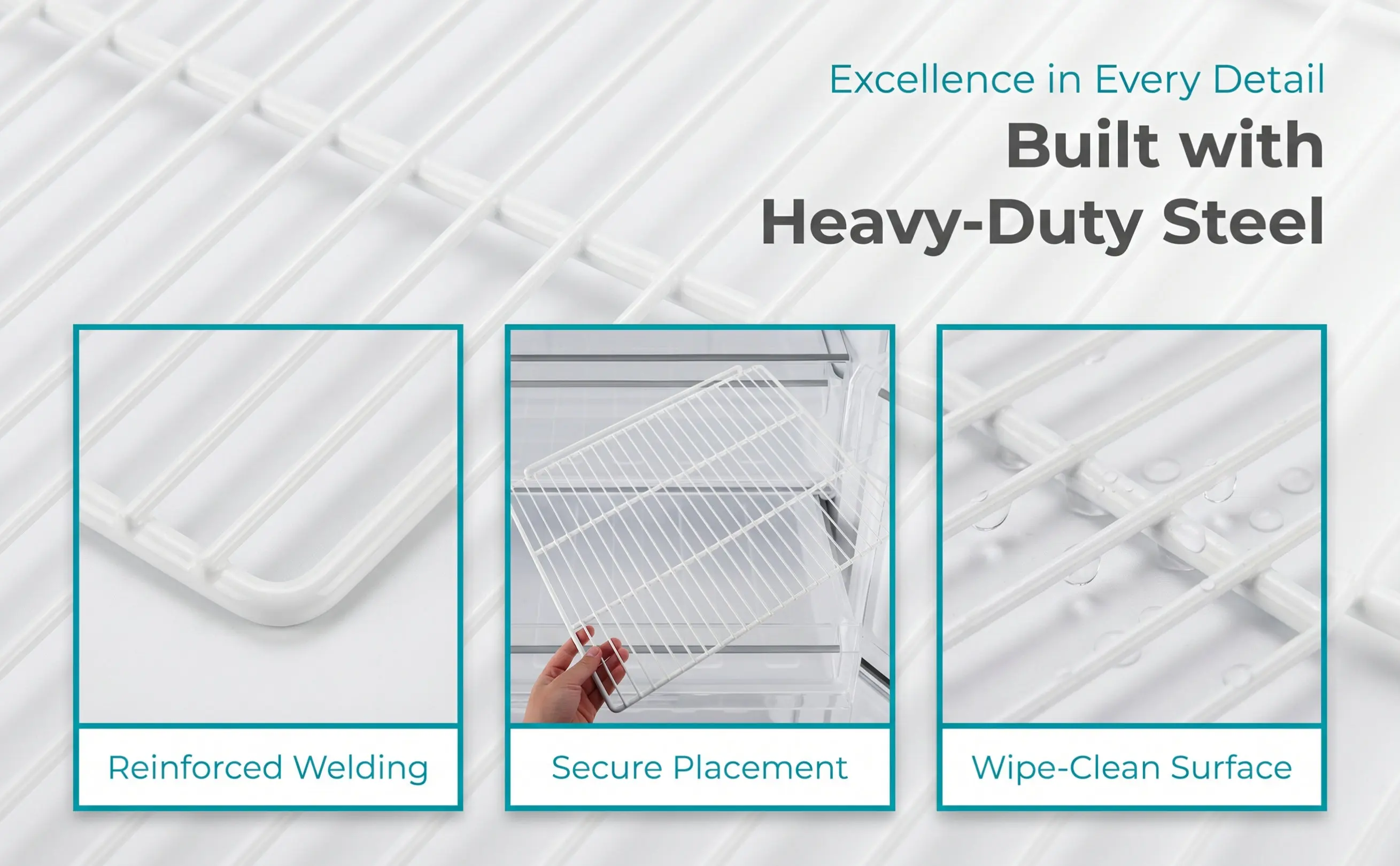 Heavy Duty Metal Freezer Rack Organizer for Refrigerator Freezer Pantry Space Optimization High Load Capacity Universal Fit