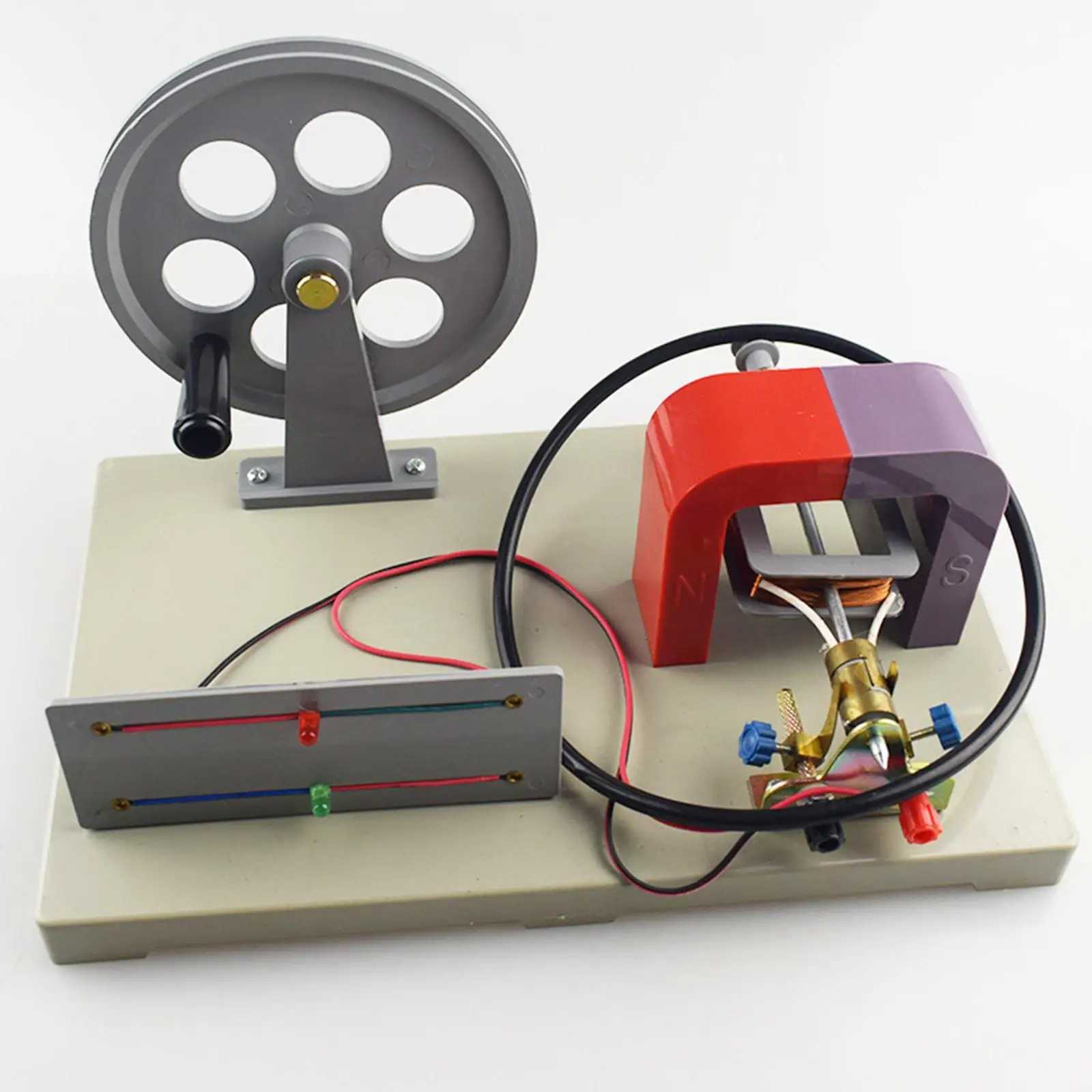 

Hand Crank Generator Teaching Instrument Physics Teaching Tool Electromagnetic Induction Educational Tool for High School