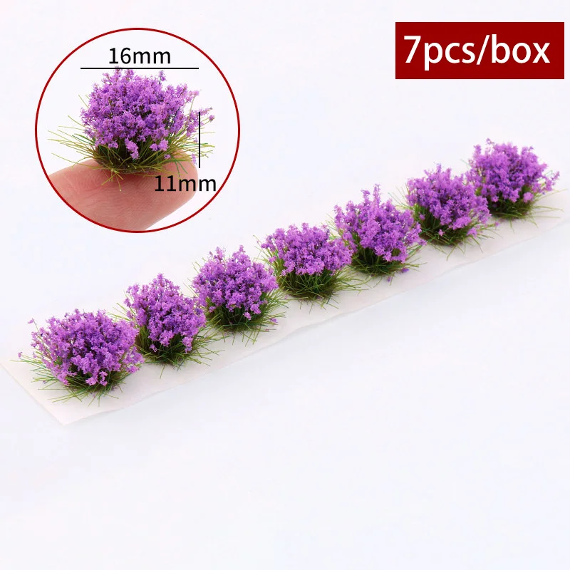 Miniatur Simulation Blume Gras Cluster Modell Diy Gebäude Garten Sand Tisch Szene Layout Materialien Diorama Kits 1Pcs – Detail 5
