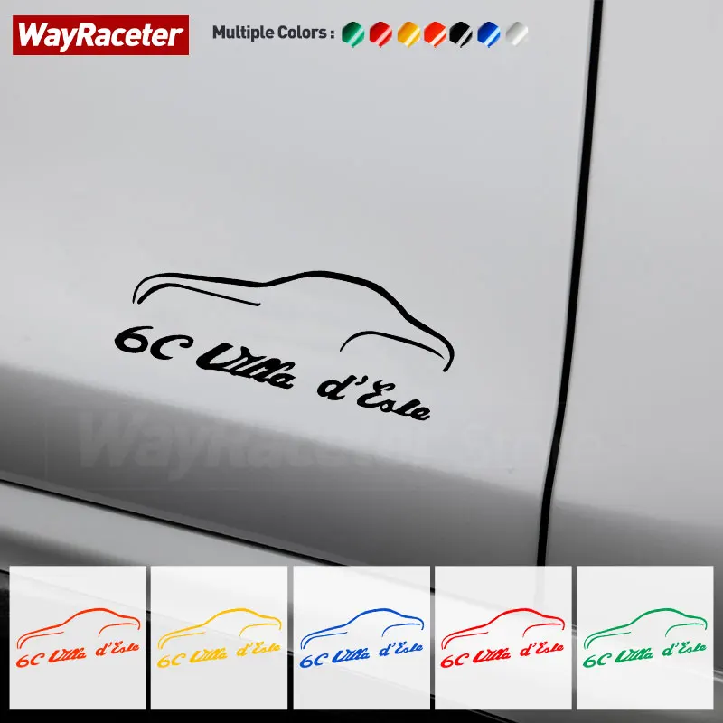 

Reflective Car Window Sticker Body GT Junior & 6C Villa dEste Graphics Decal For Alfa Romeo Stelvio 2021 2022 2023 Accessories