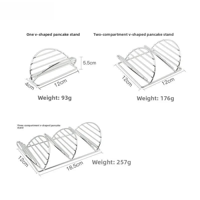 304 Stainless Steel Pancake StandMexican Corn Chicken Burrito StandTaco Holder Stand V Shape Taco Holder