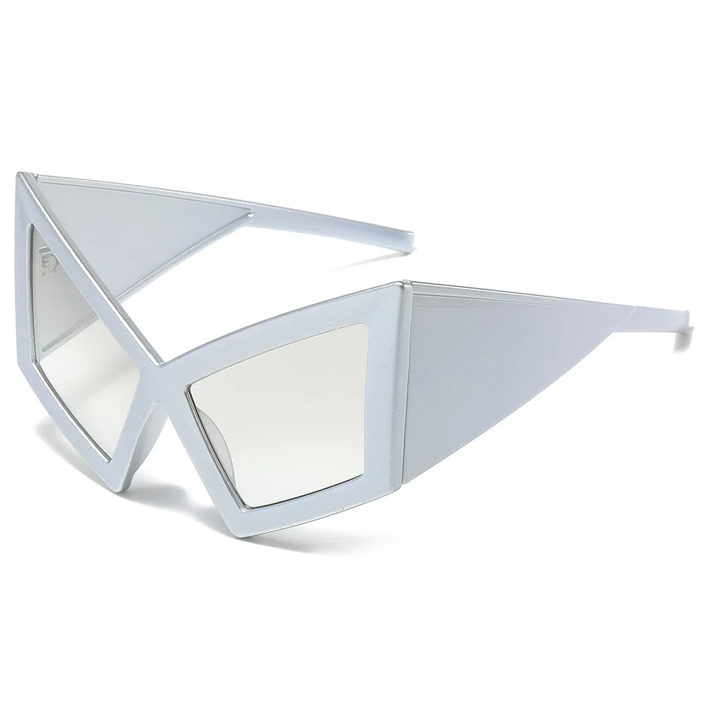 New Fashion Oversized Cat Eye Sunglasses Women Red Shades Uv400 Retro Gradient Men Wide Legs Sun Glasses
