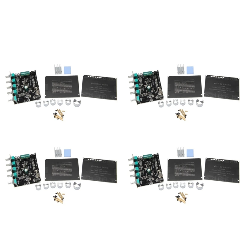 

New-4X Bluetooth 5.0 2.1 Channel Power Audio Stereo Subwoofer Amplifier Board 50WX2+100W Speaker AMP XY-S100L