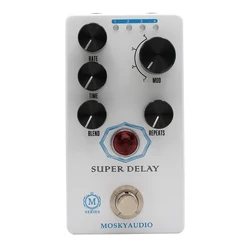 Mosky Super Delay Pedal,Analog-style Tape Delay Effect with Modulation Options,Delay Guitar Pedal