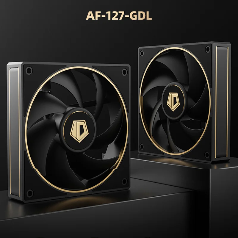 ID-COOLING AF-127 120mm PWM FDB 베어링 높은 공기 흐름 500-2000RPM 라디에이터 냉각을 위한 데이지 체인 지원 무음 케이스 팬