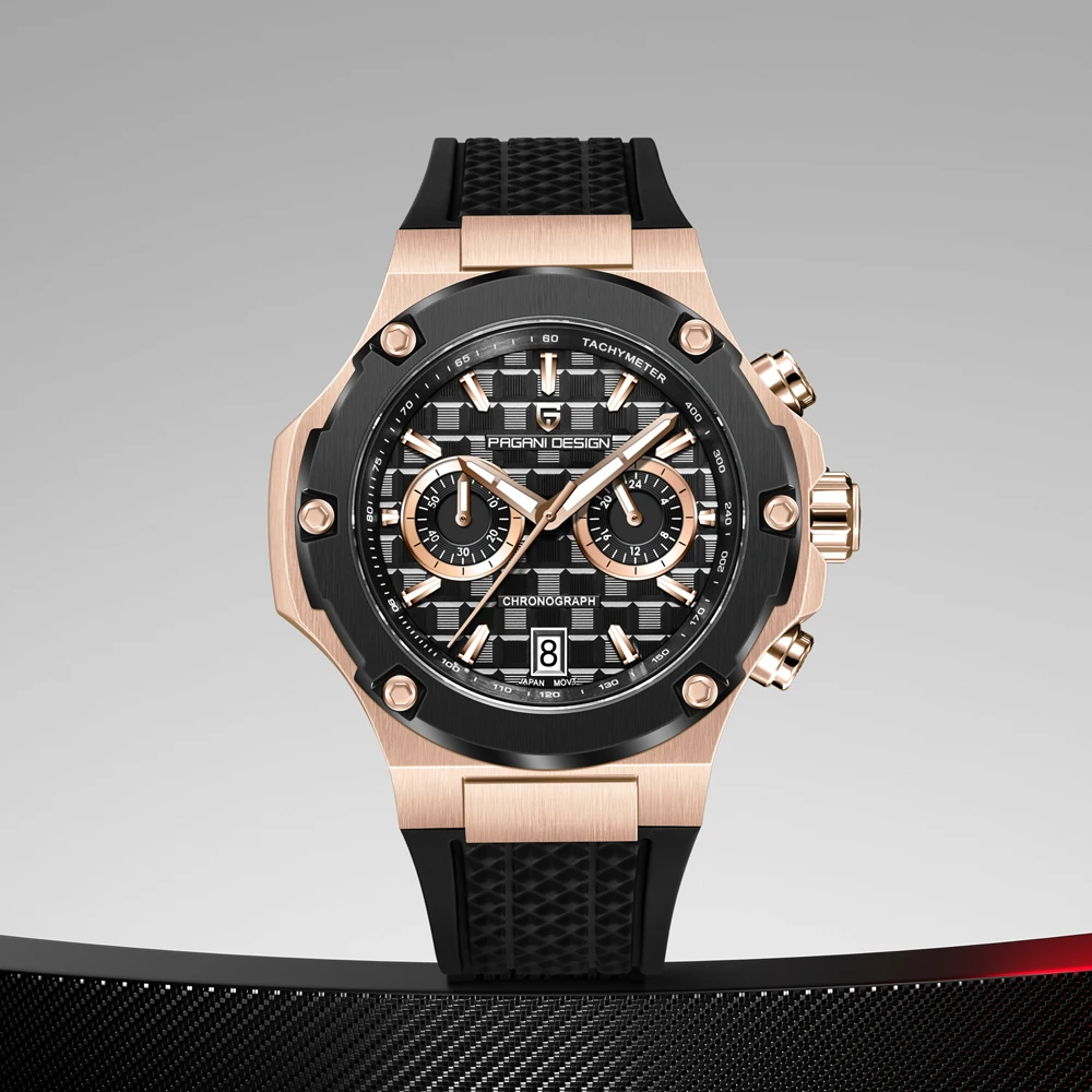2026 Neue PAGANI DESIGN Herren-Quarzuhren Top-Luxus Chronograph Uhr für Männer VK64 Sportliche Wasserdichte Leuchtende AR-Saphir-Uhr