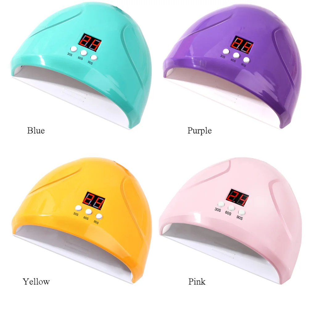 36W UV Led-nagellamp Gellak Uitharding Automatische sensor Timer Manicure Droger Machine LCD-scherm Geel