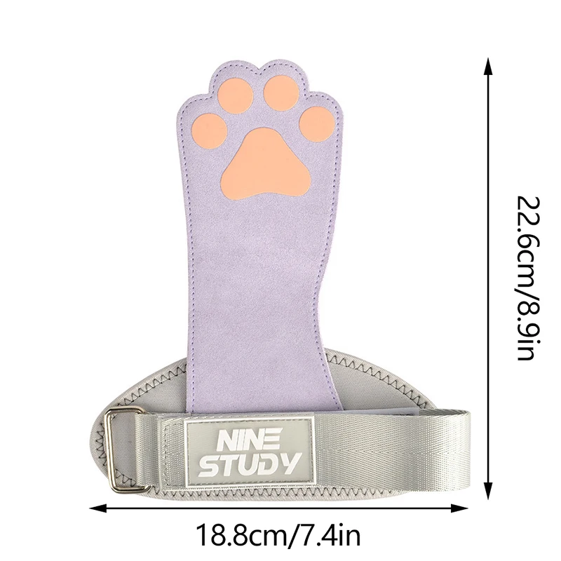 Ceinture d'assistance de traction dure professionnelle en forme de patte de chien pour femmes, protection de paume en peau de vache, haltère de traction, gants de Fitness à barre horizontale