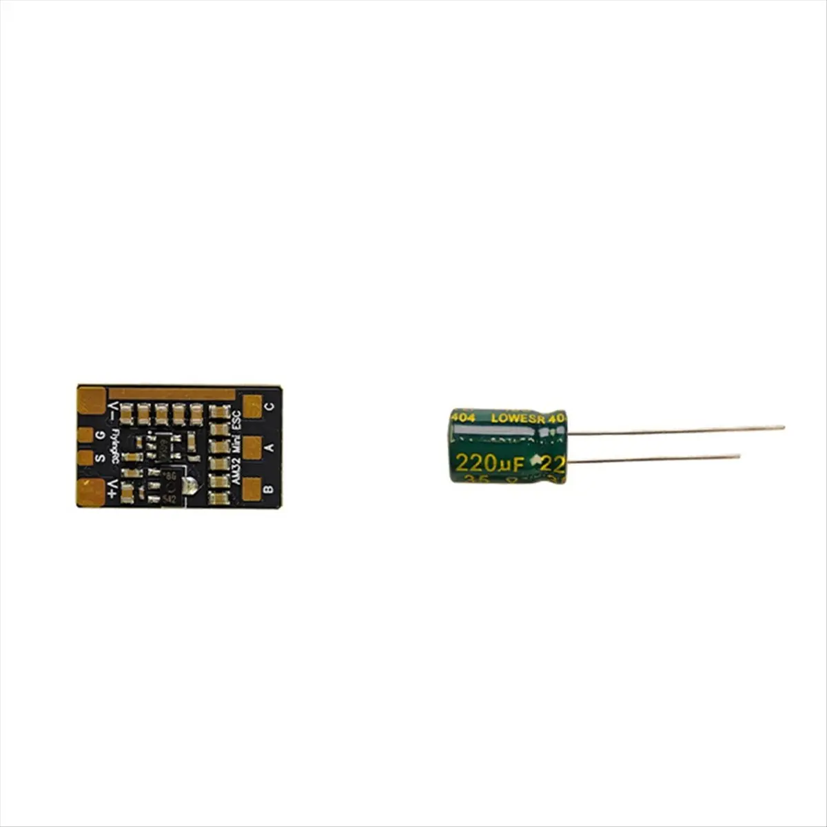 A72Z 6-26V Single Unit Mini AM32 ESC 2-6S 40A 32-Bit Electronic Speed Controller for FPV Drone RC Car Model No Cables