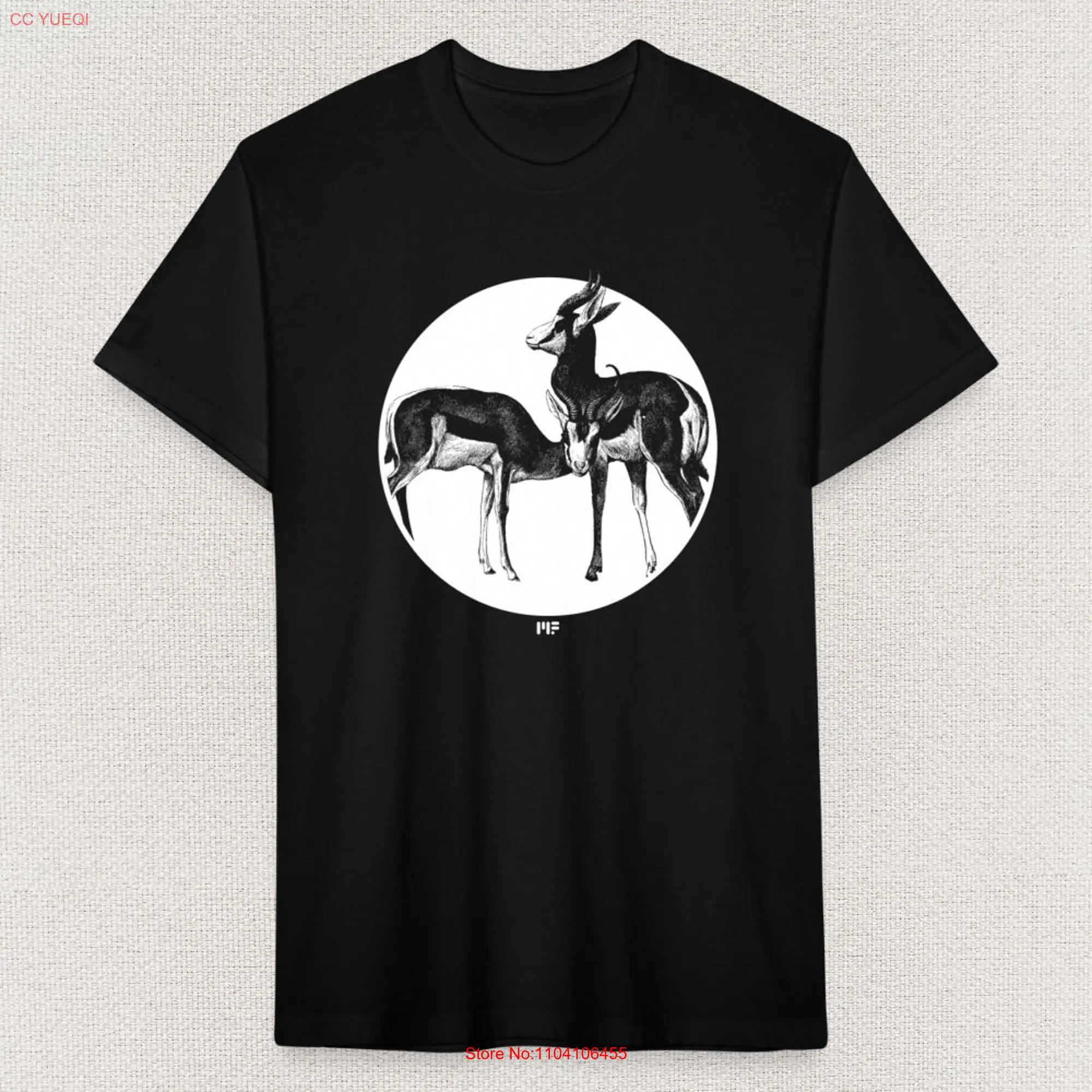 Springbuck Antelope T Shirt By Mythical Forces long or short sleeves