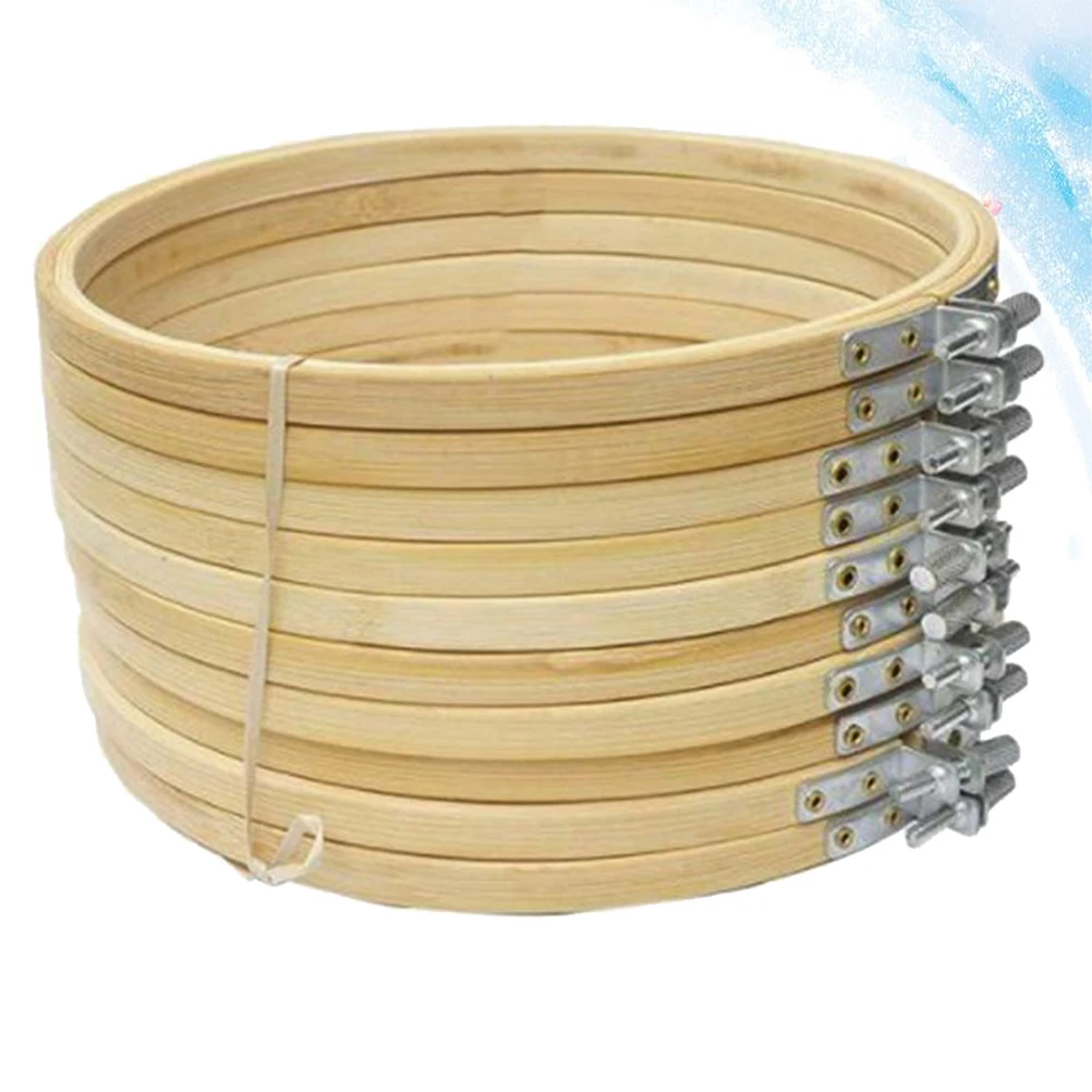 

12pcs Embroidery Hoop DIY Bamboo Ring Cross Stitch Circle Round Frame Hoop Craft Projects Wall Decor Beginner Gift