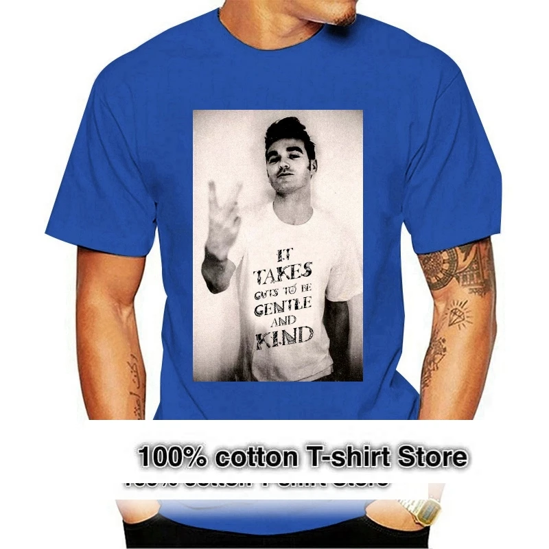 

Ограниченная серия, мужская белая футболка Morrissey-Finger Flip The Smiths в стиле панк, размер детской модели, модные футболки