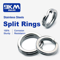 50~100Pcs Split Rings Fishing Saltwater Heavy Duty Stainless Steel Connector