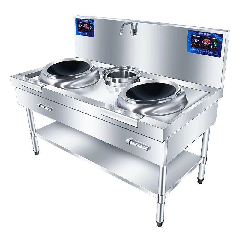 

Commercial induction cooker single and double concave electric frying stove equipment energy-saving stove vertical