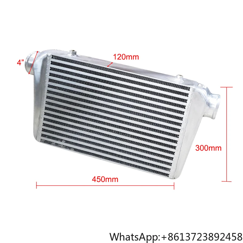 

Universal Intercooler 450x300x120mm 4" Inlet and Outlet Tube & Fin