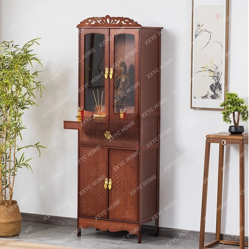 HJ البوذية المشهد عرض الجدول المنزلية بوذا خزانة الدائمة خزانة إله الثروة تمثال خزانة ضريح #2