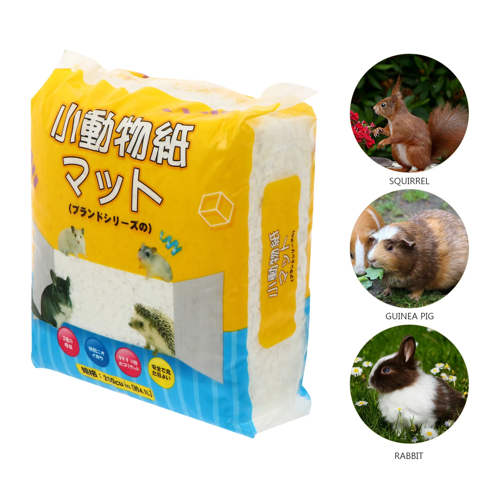 

1 Pack Absorbent Bedding Pet Paper Chip For Hamster Rabbit Guinea Pig Odor Control Moisture Absorption Small Pet