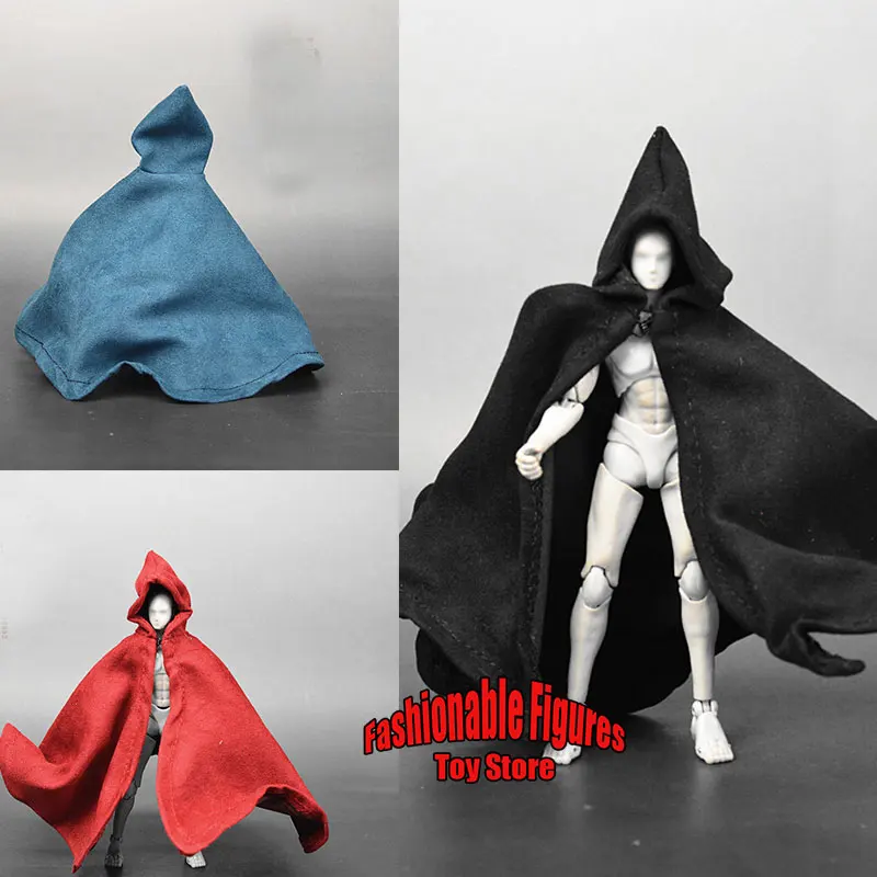 In Stock 1/12 Scale Male Soldier Wizard Pointed Hat Cloak Cosplay Doll Clothes For 6inch Action Figure Body