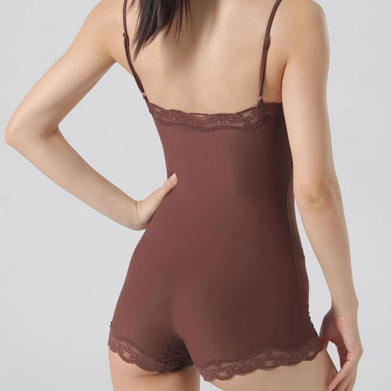 Sexy Hot Sporty Playsuits For Women Tight-fitting Camisole Bodysuit with Adjustable Shoulder Straps Skin-friendly Romper