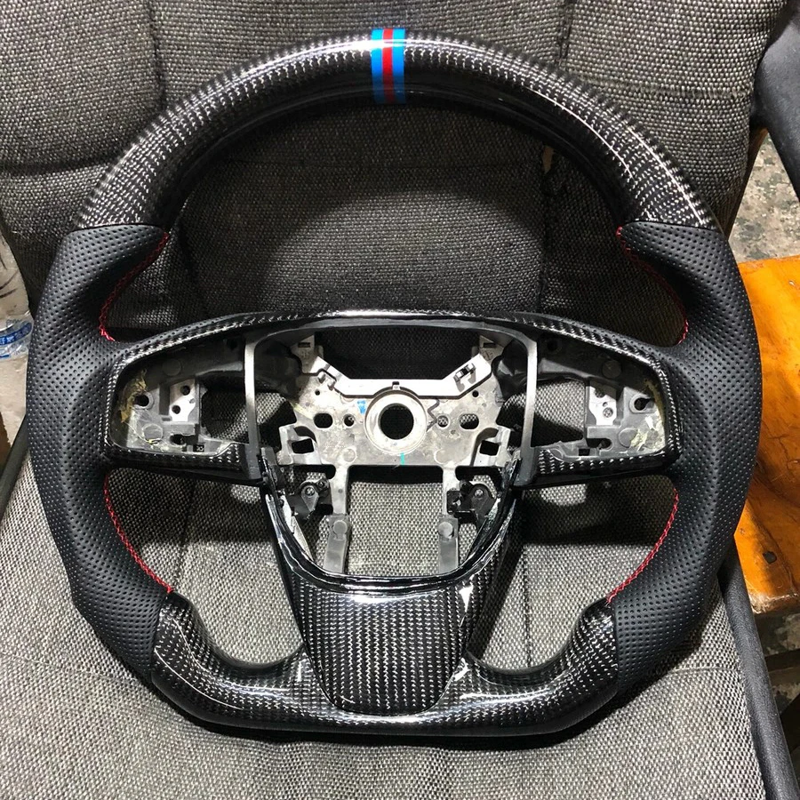 Cuatomized Carbon Fiber Racing Steering Wheel For Honda Civic 2016 2017 2018 2019 2020 2021 10th