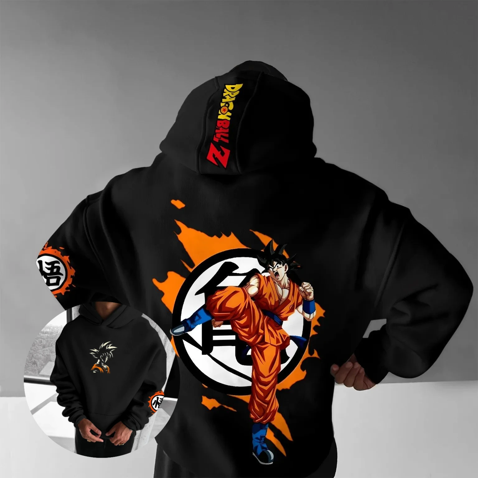 

Dragon Ball Men Women Hooded Sweatshirt Anime Graphic Print Pullover Hoodie Y2k Streetwear Casual Long Sleeve Tops Spring Autumn