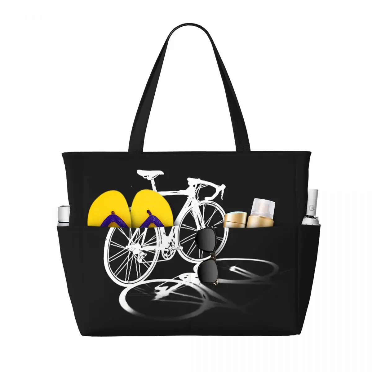 

Изготовленные на заказ велосипедные гонщики, продукты, сумка для покупок, женская большая вместительная сумка для езды на велосипеде, MTB, горного велосипеда, пляжные дорожные сумки для спортзала