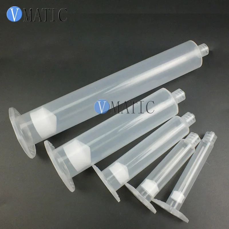 Free Shipping 3/5/10/30/55 Cc Ml US Style High Quality Plastic Dispenser Pneumatic Transparent Syringe With Piston