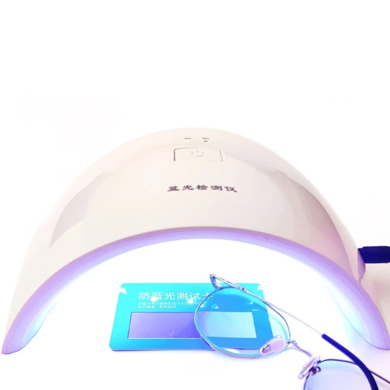 A2UD Lente che cambia colore Tester UV Rilevatore lenti fotocromatiche Misuratore occhiali anti-blu-ray con 15 luci a LED