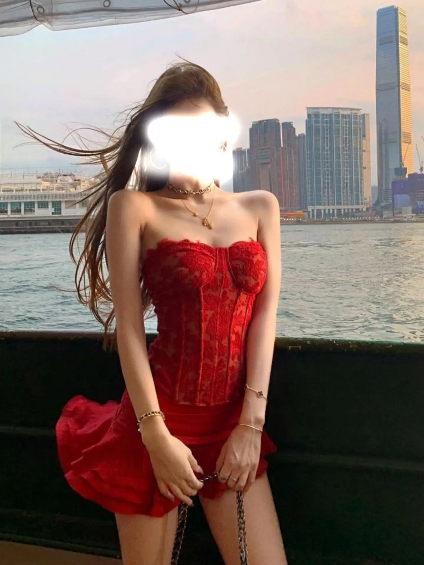 Coquette Sexy Summer Red Lace 2 Piece Set Women Slim Fit Strapless Crop Top High Waist Ruffle Mini Skirt Party Clubwear Outfit
