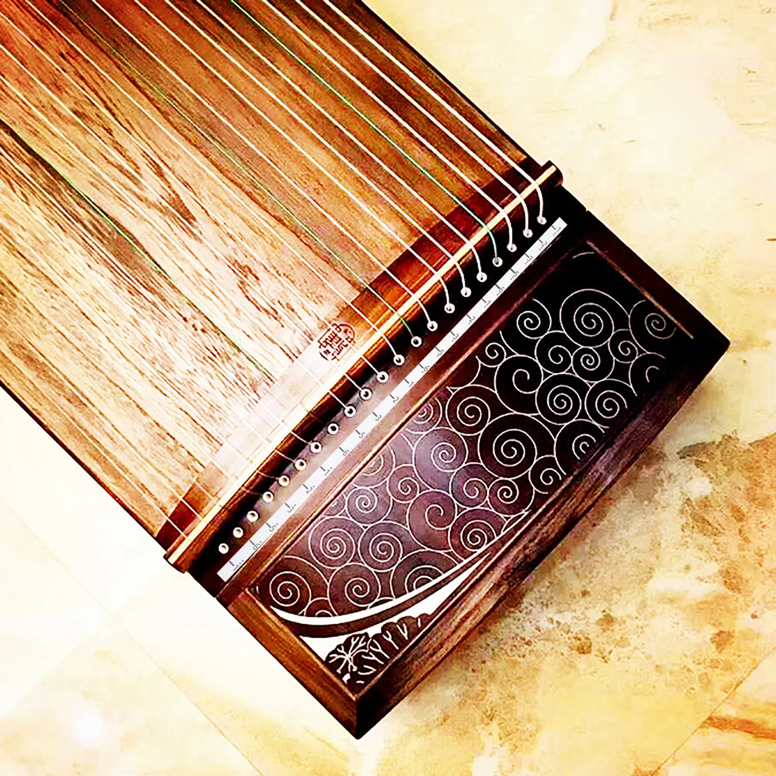 

2 Pcs Guzheng Scale Sticker White Notes Marking Finger Board Learning Phoneme Stickers Simple Fingering Instrument Practice
