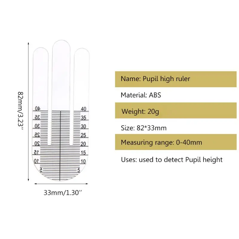 1Pair Pupil Height Meter Hospital Tool Measure the Pupil Height for Hospital Medical Supplies Durable